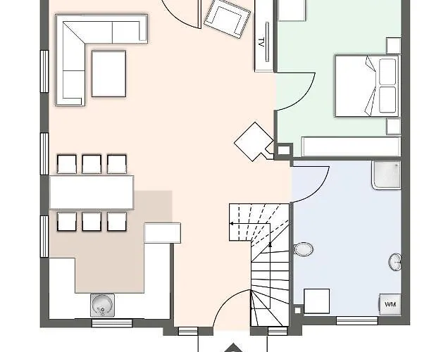 Vakantiehuis Reetdachhaus Steuerbord & Backbord Reetdachhaus Sandhus Backbord